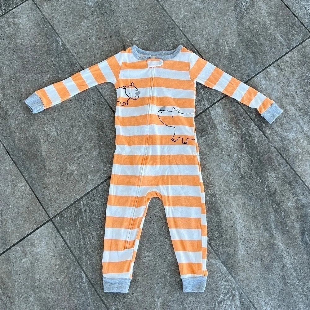 Carter's Size 2T Striped Cotton Pajamas Jumper Snug Fit Cotton